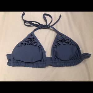 Never worn blue bikini top
